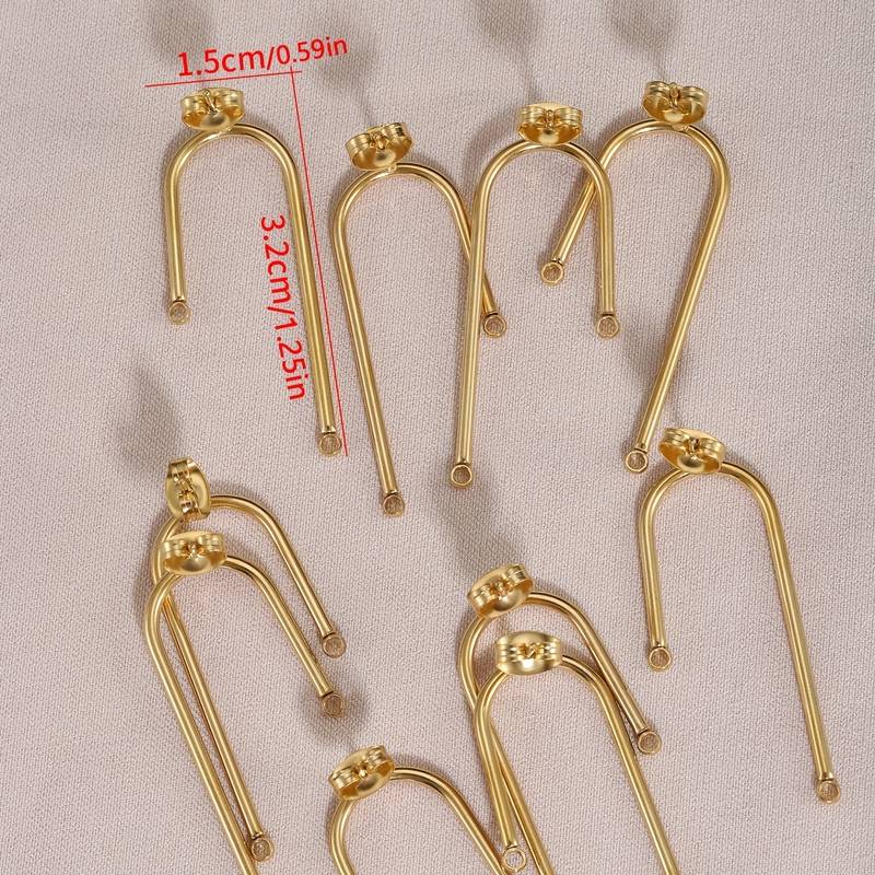 Stainless Steel Ear Studs Earring Post Base Pins With - Temu